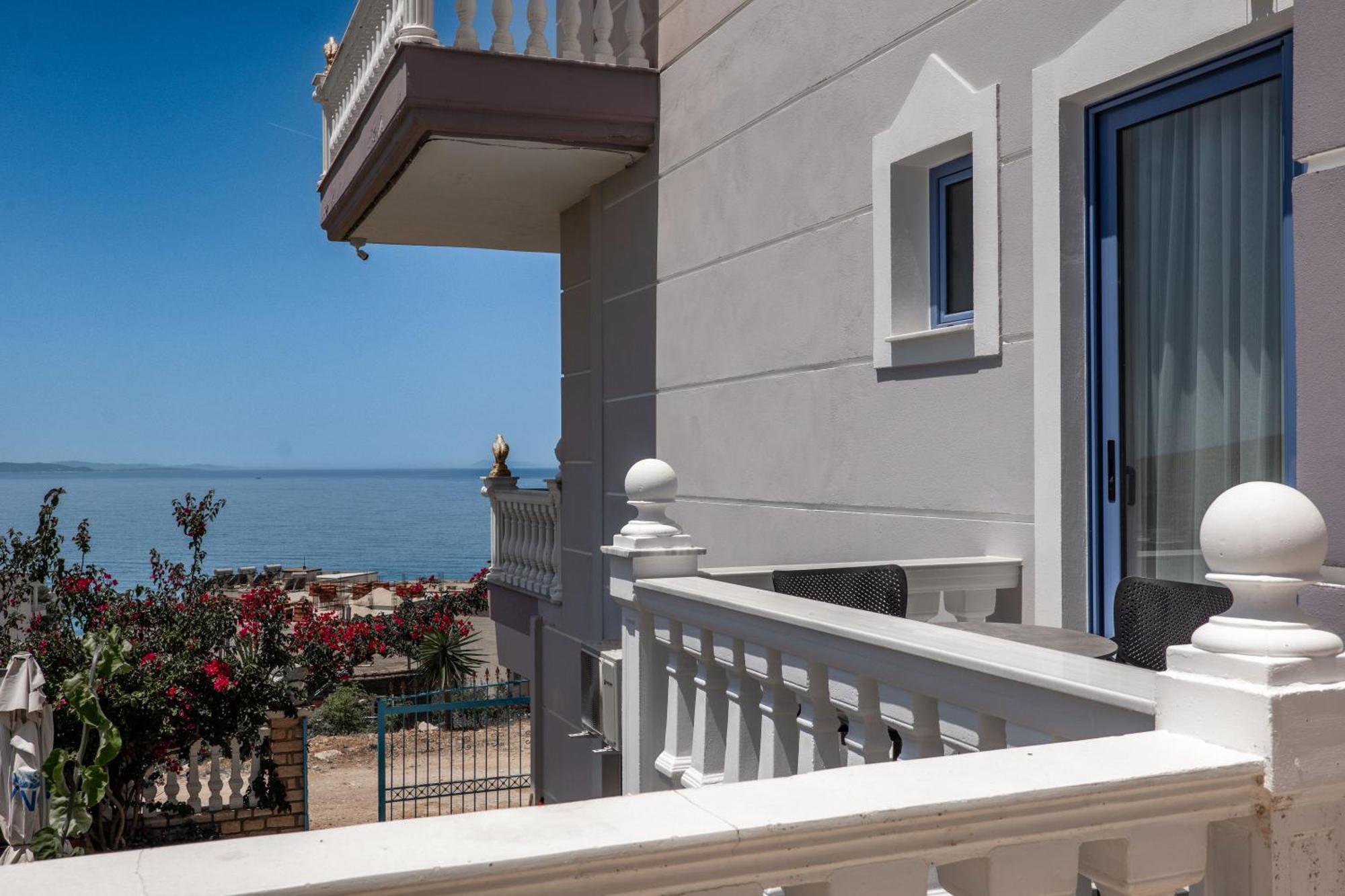 Keos Hotel Sarande Bagian luar foto